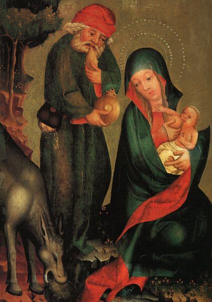 MASTER Bertram Rest on the Flight to Egypt, panel from Grabow Altarpiece g oil painting image